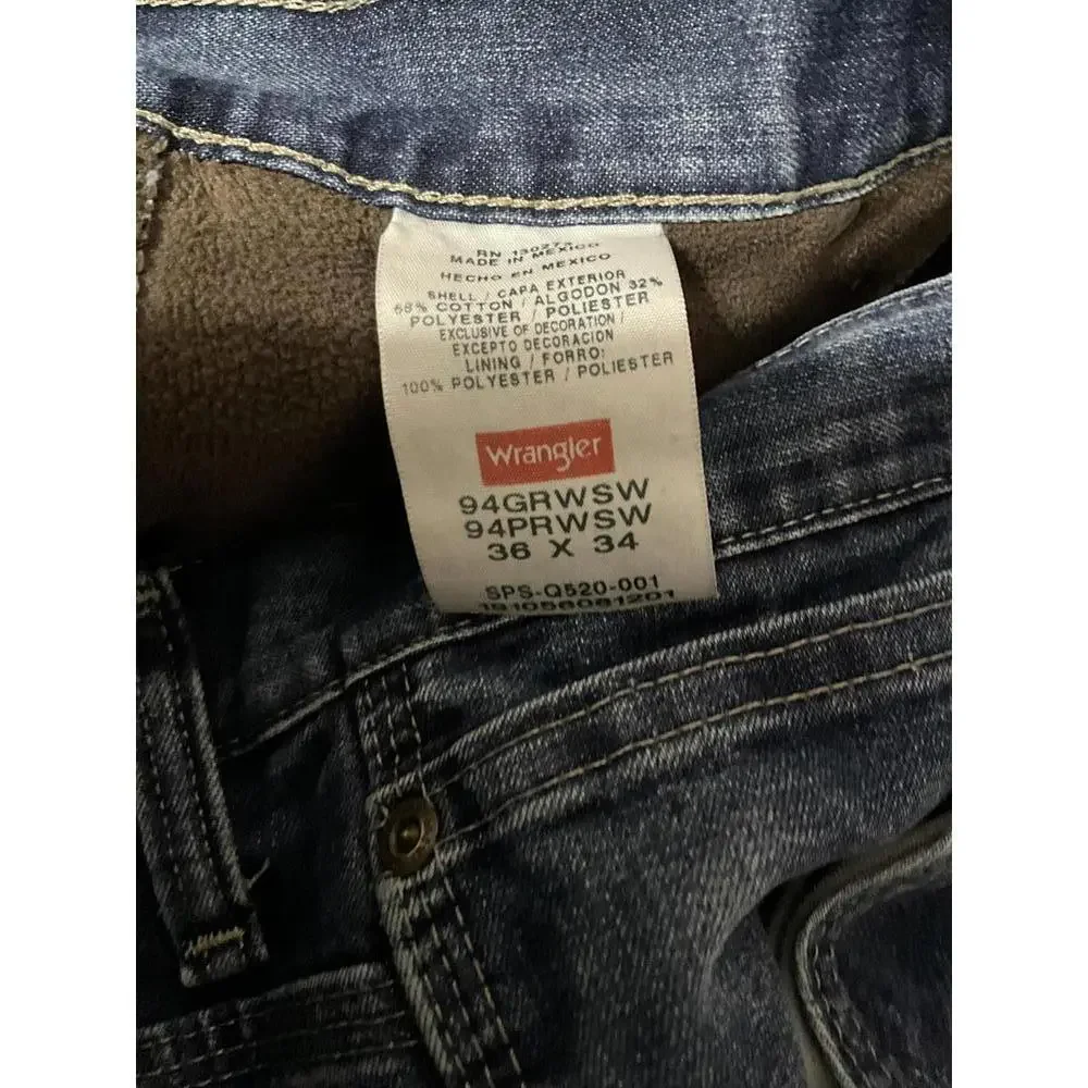 Wrangler Men's‎ Blue Denim Jeans Size 36x34